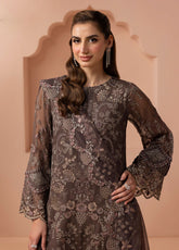 Murawwat By Lavish Premium Luxury Embroidered Chiffon 3 Piece Unstitched Suit LP25MLC D-05 SANDSTONE BEIGE